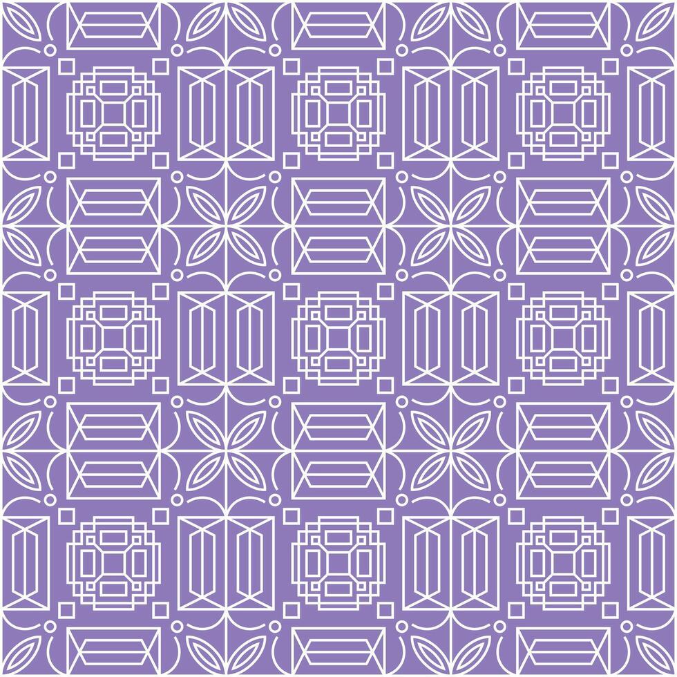 Geometric Pattern with Purple Background. vector