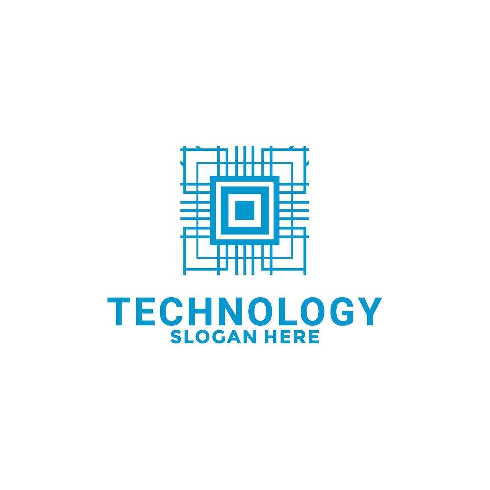 Circuit Tech and Chip Computing logo design. Creative and Modern Technology logo design template vector