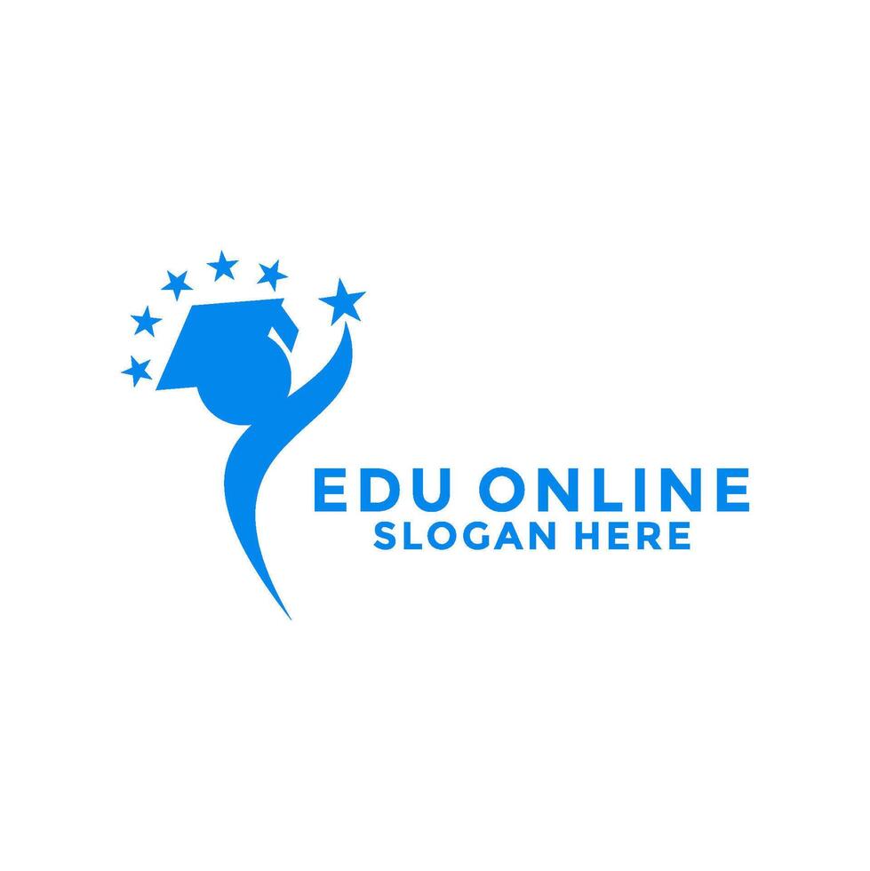 Online Academy logo design . Education online logo , university, academy logo design vector