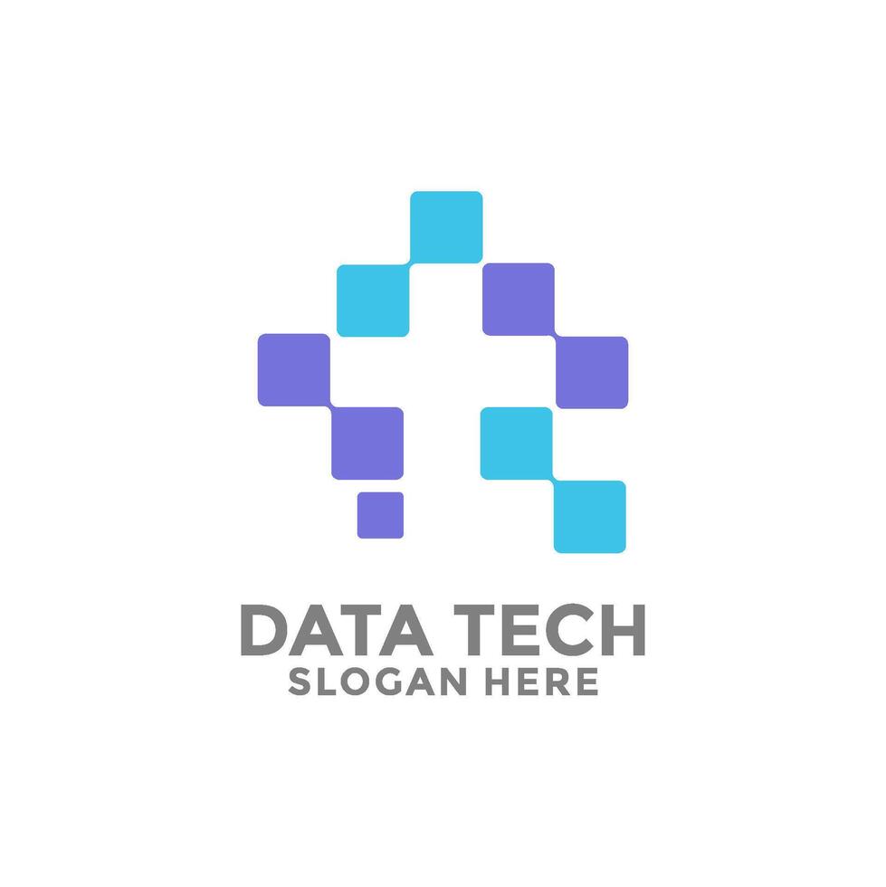 Initial Letter T technology logo design . Digital Tech and Initial letter logo design template vector