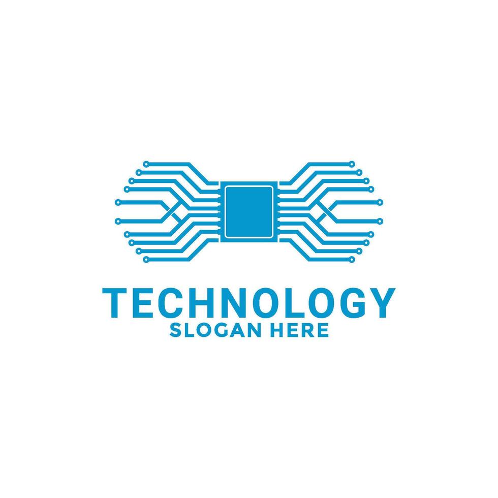 Circuit Computing technology logo , Modern Tech Digital logo design vector