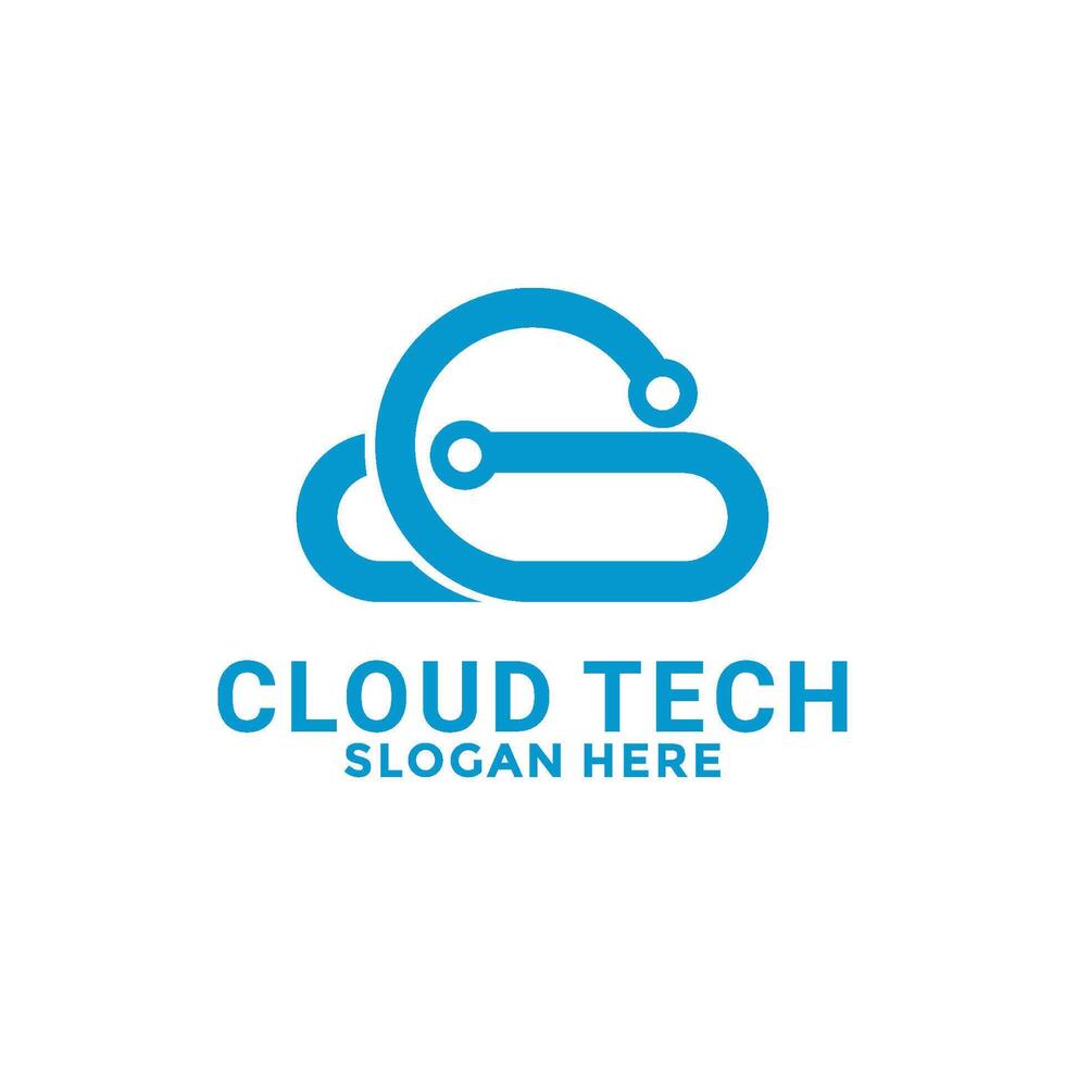 Cloud tech logo design , Modern Technology digital logo design template vector