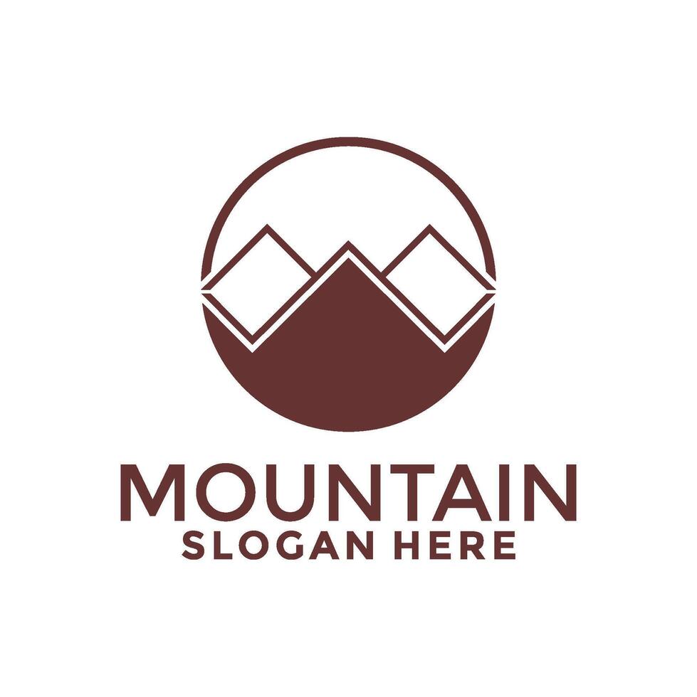Mountain business logo design template. Minimalist and modern design. vector