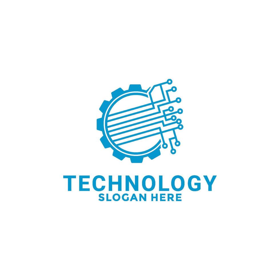 Gear Tech logo design. Tech logo design. Creative and Modern Technology logo design template vector