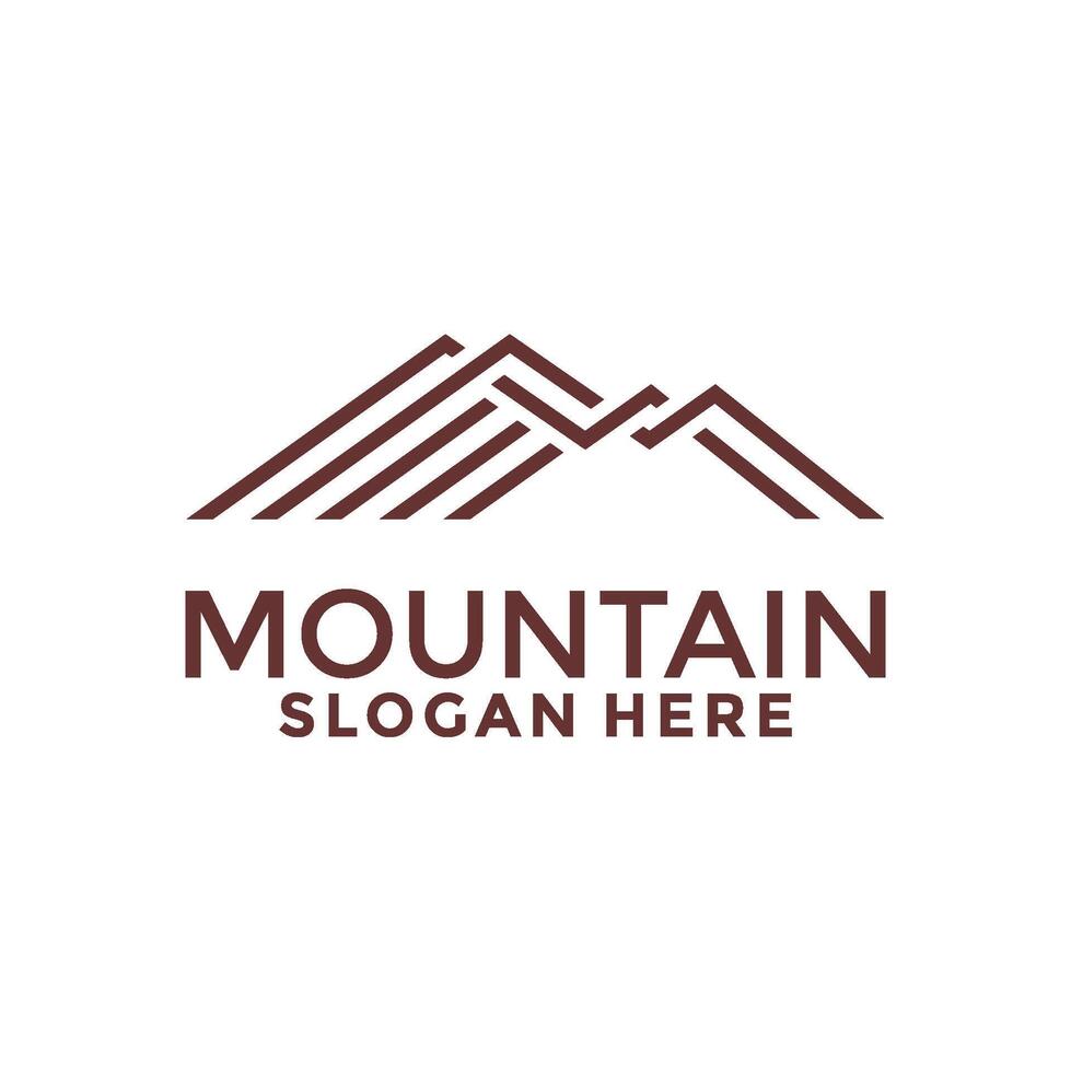 Simple Mountain business logo design template. Minimalist and modern mountain hill logo design. vector
