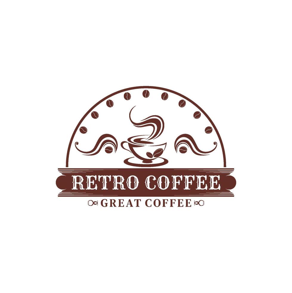 Retro Coffee Shop logo emblem. Coffee Vintage logo . vector