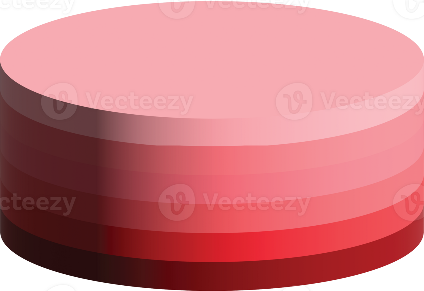 Isolated pink plain cake png
