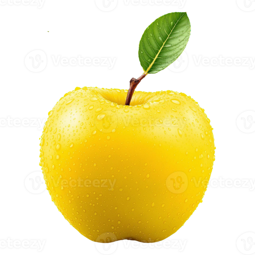 yellow apple isolated on transparent background png