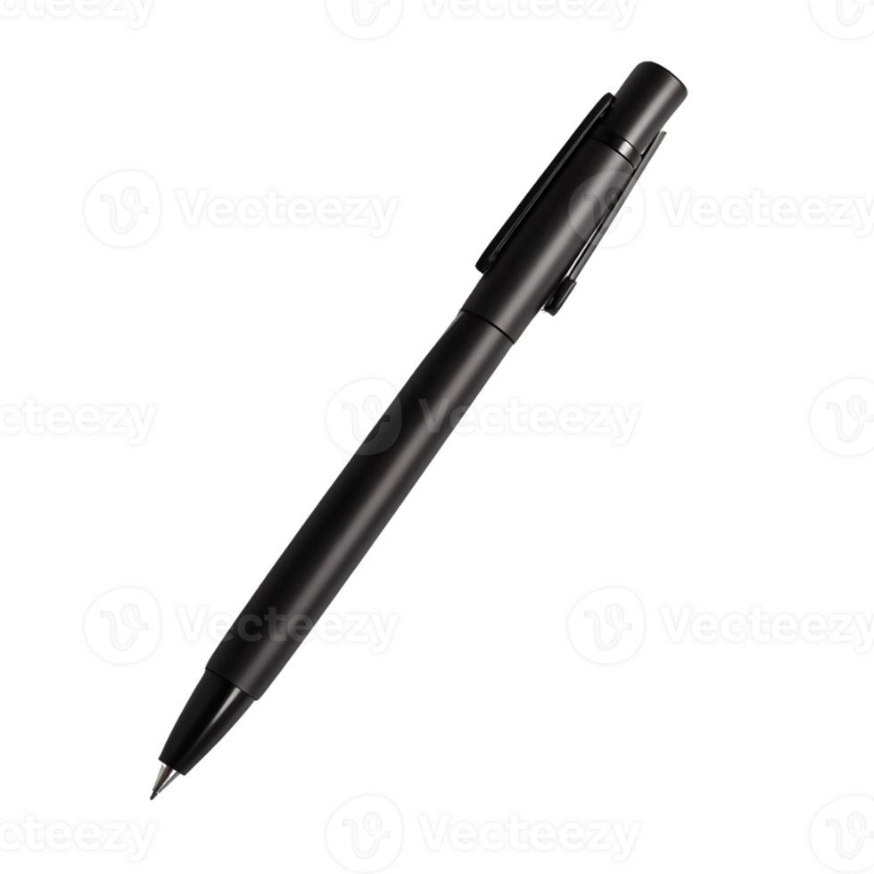 Black Ballpoint Pen on Black Background png