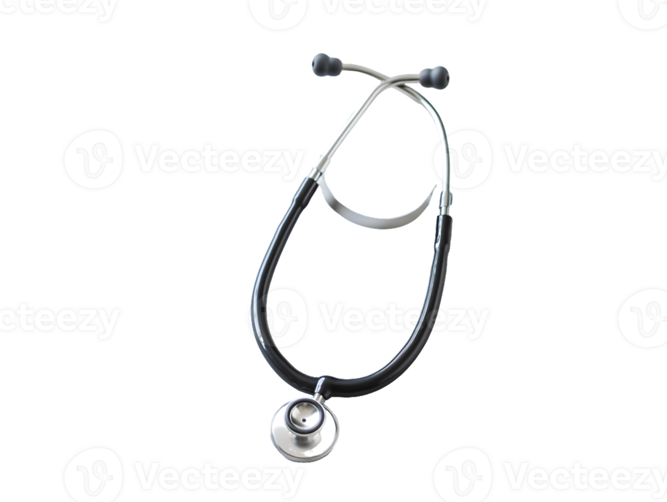 A stethoscope, a medical instrument used for listening to internal sounds of a patient's body. png