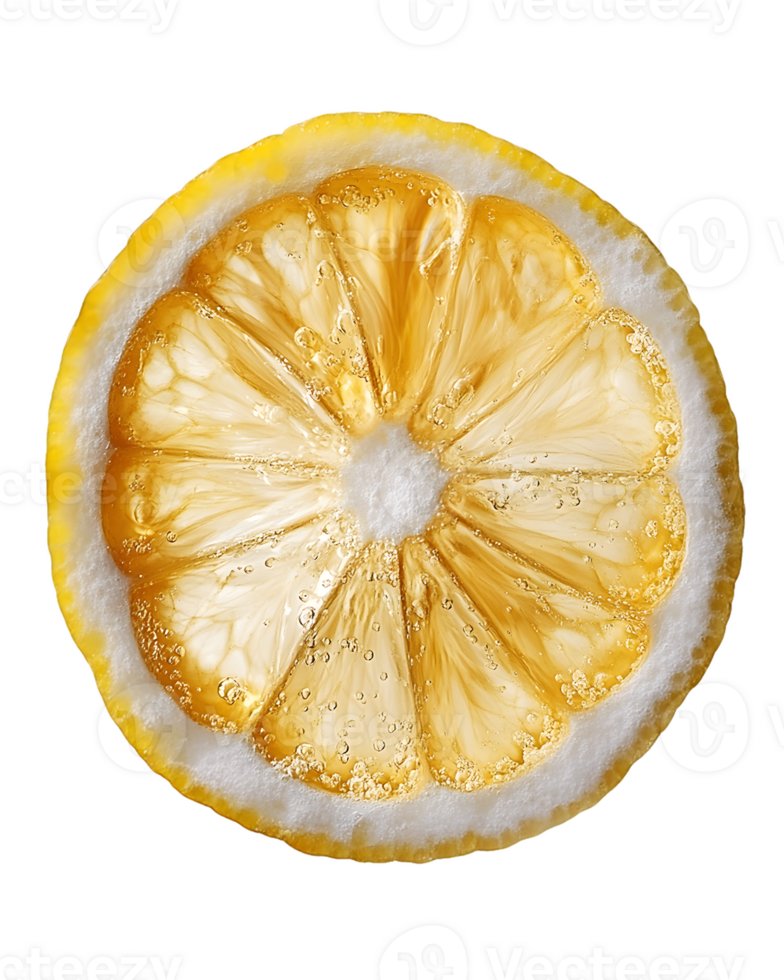 Carbonated Liquid-Submerged Lemon Slice png