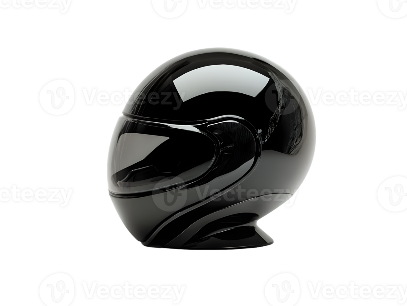 A sleek black motorcycle helmet designed for safety png