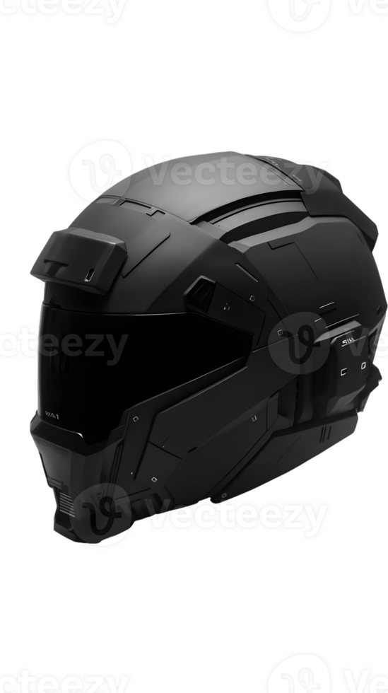 A sleek black helmet designed for protection and style, likely for motorsports or gaming. png