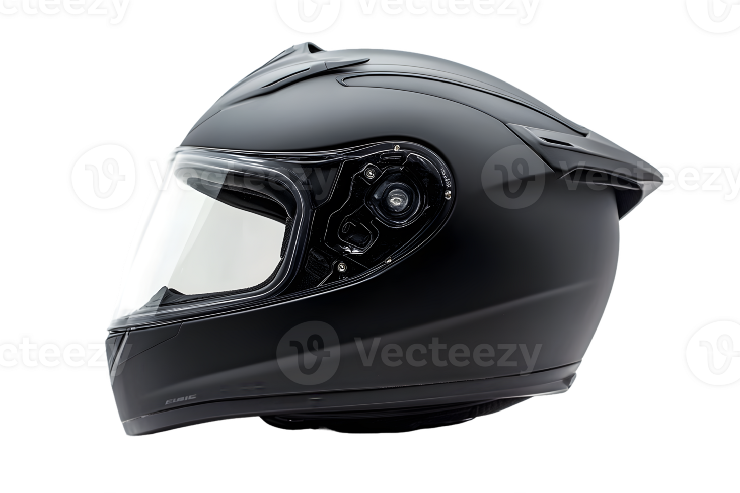 A black motorcycle helmet designed for safety png