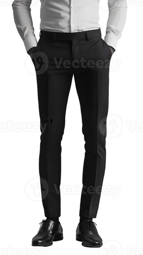 Black Dress Pants, White Shirt, and Black Oxfords png