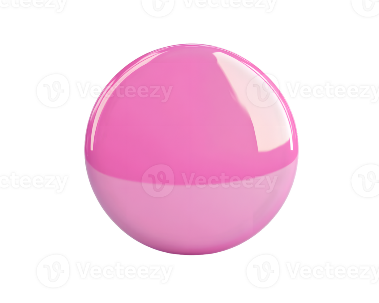 Digital Rendering of a Pink Sphere with Gradient png
