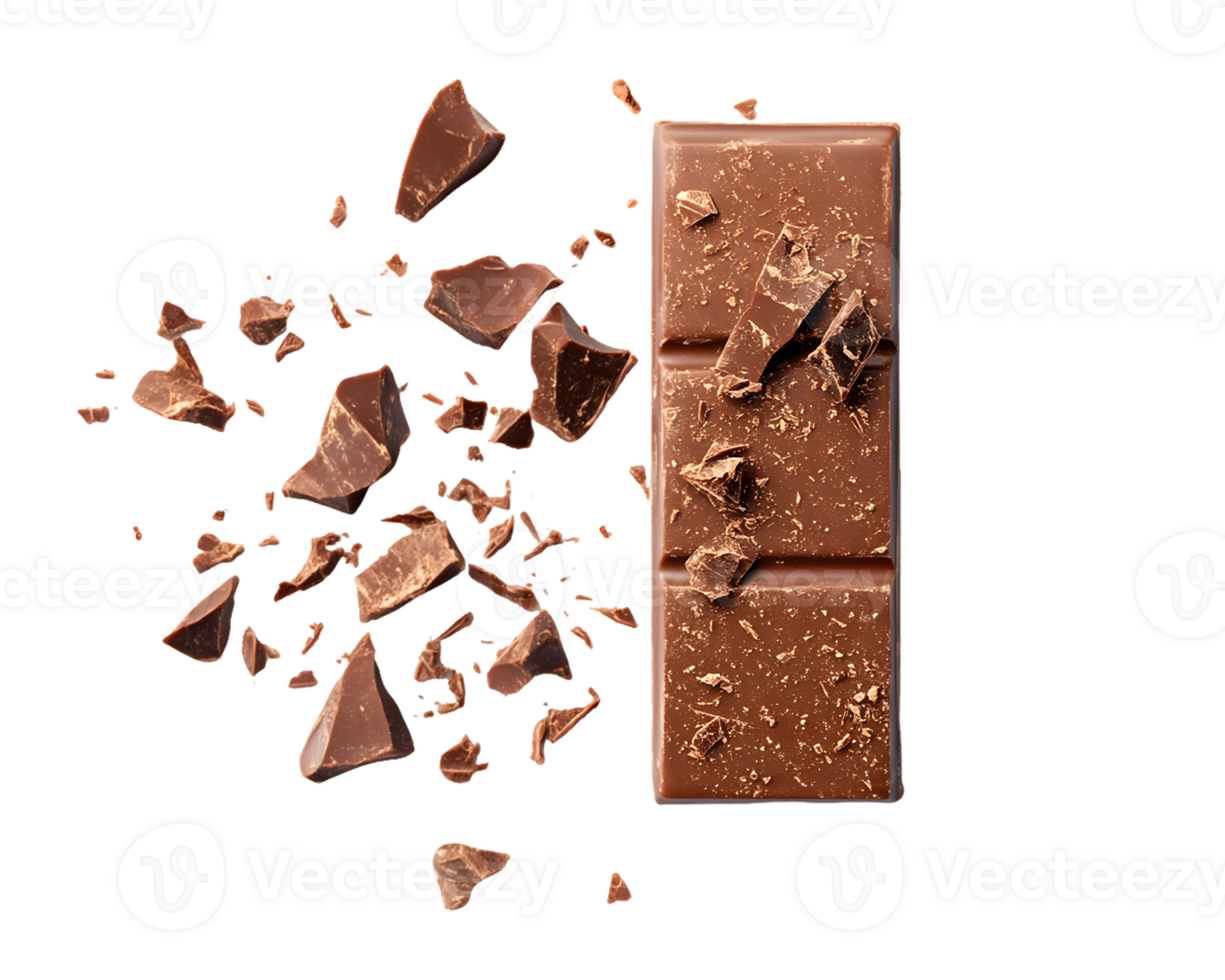 Milk Chocolate Bar and Fragments png