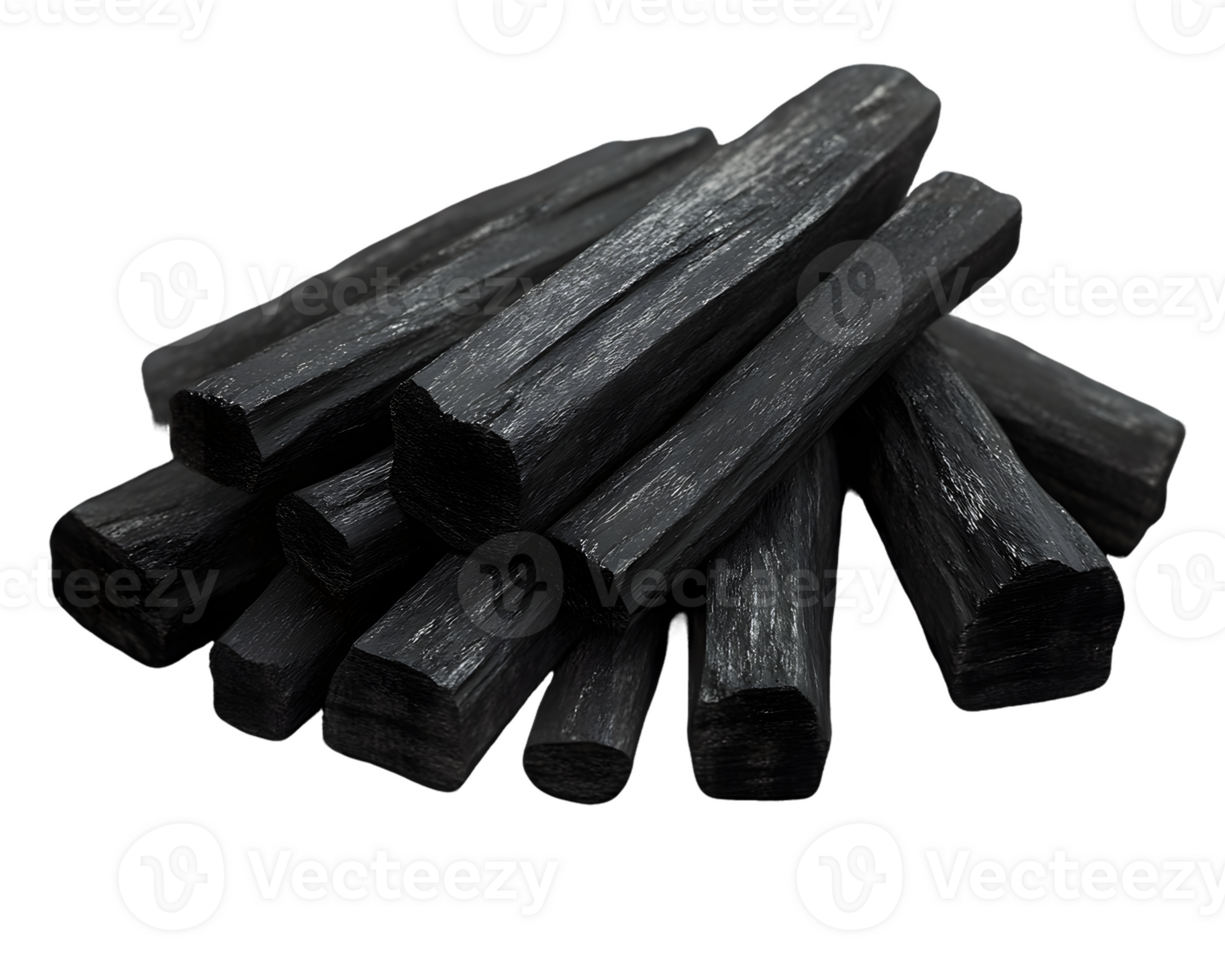 Pile of Rectangular Charcoal Sticks png