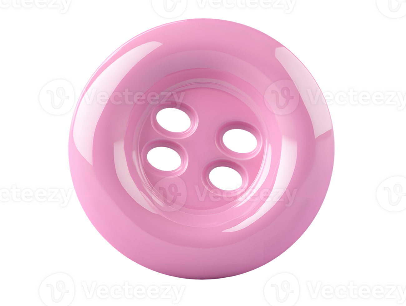 Pink Four-Hole Oval Button png