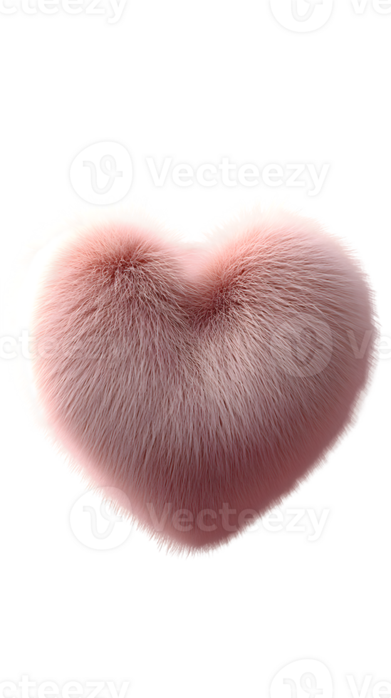 Pink Plush Heart-Shaped Object png
