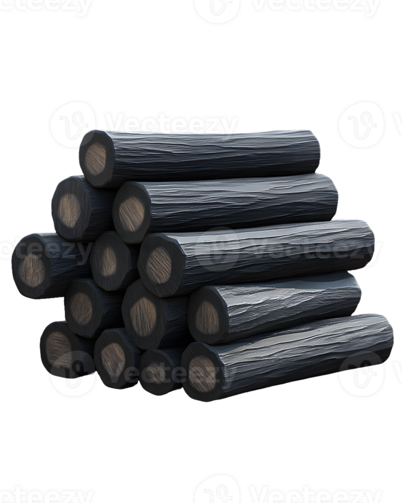 Stacked Cylindrical Logs, Digital Rendering png