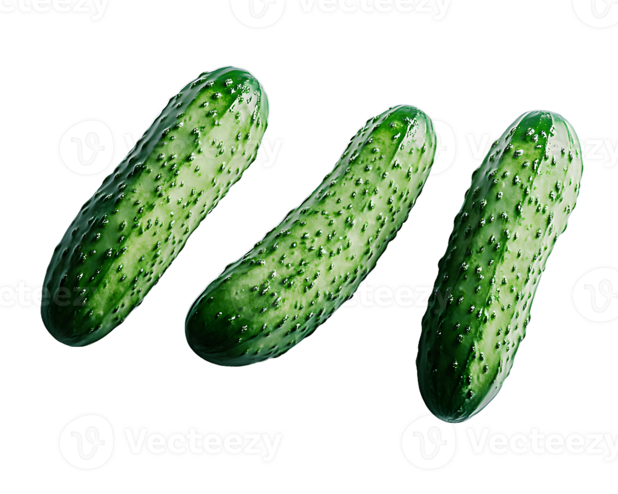 Three Green Cucumbers png