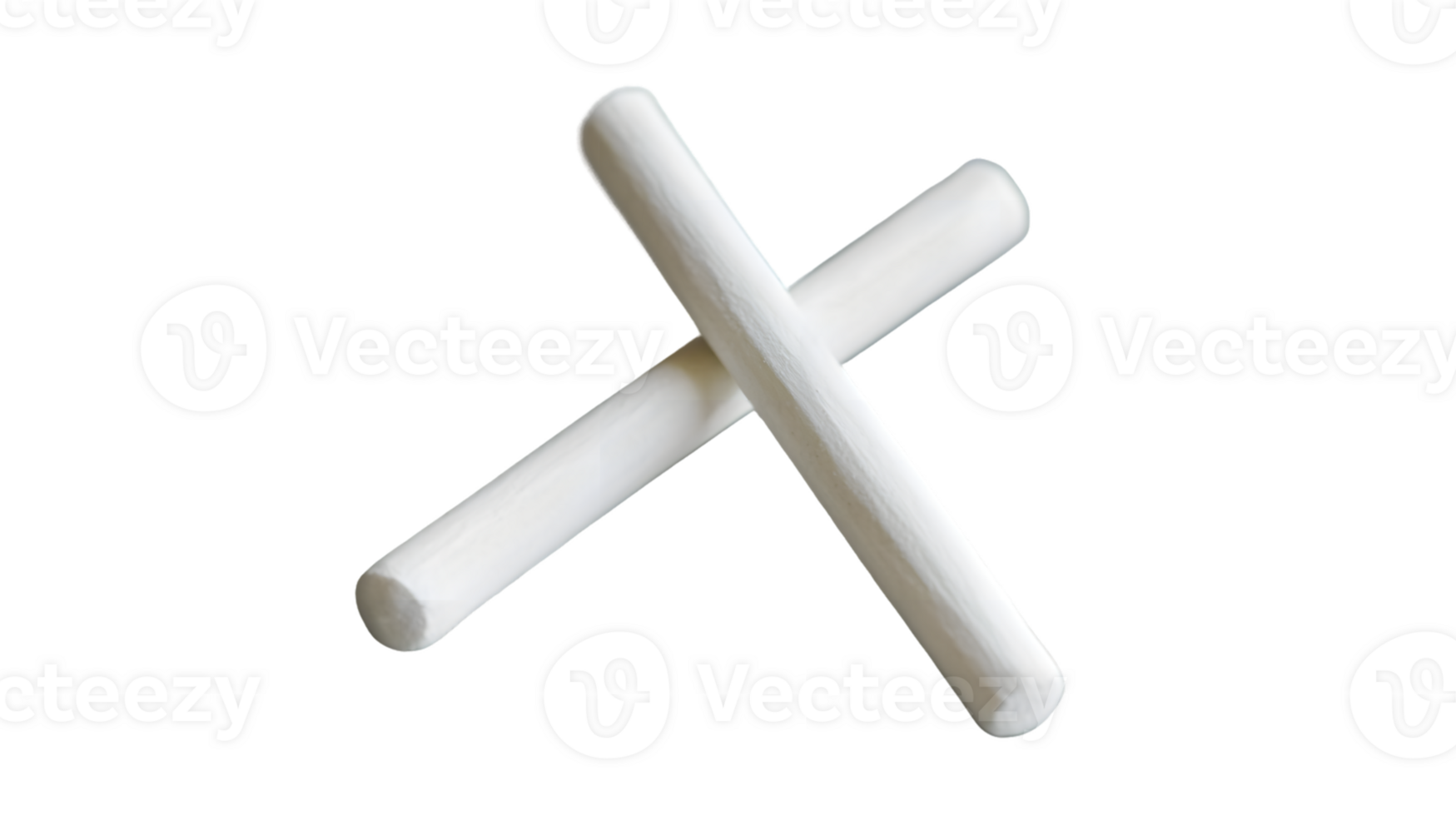 Two Crossed White Chalk Sticks png