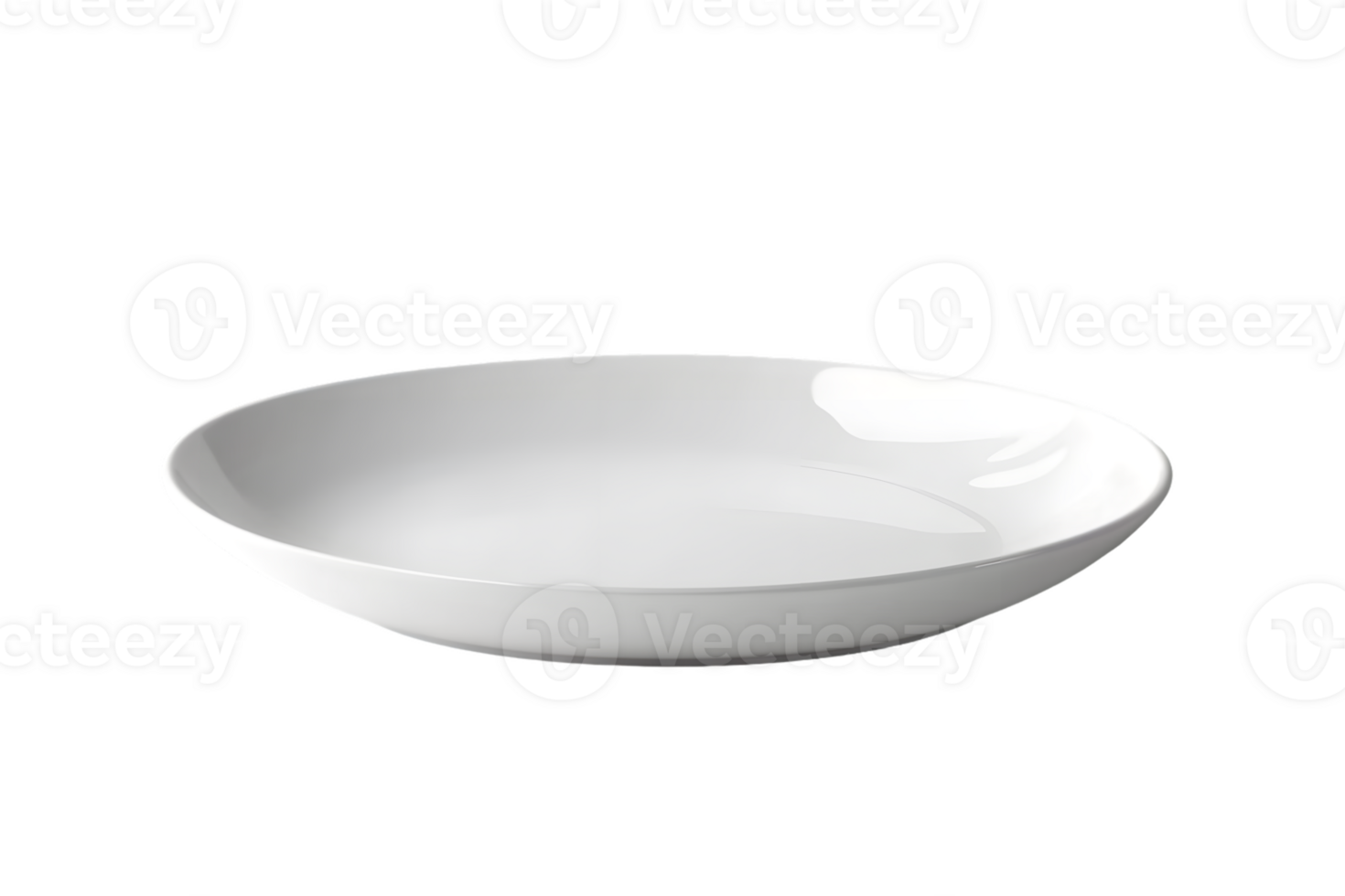 A simple white plate designed for serving food. png