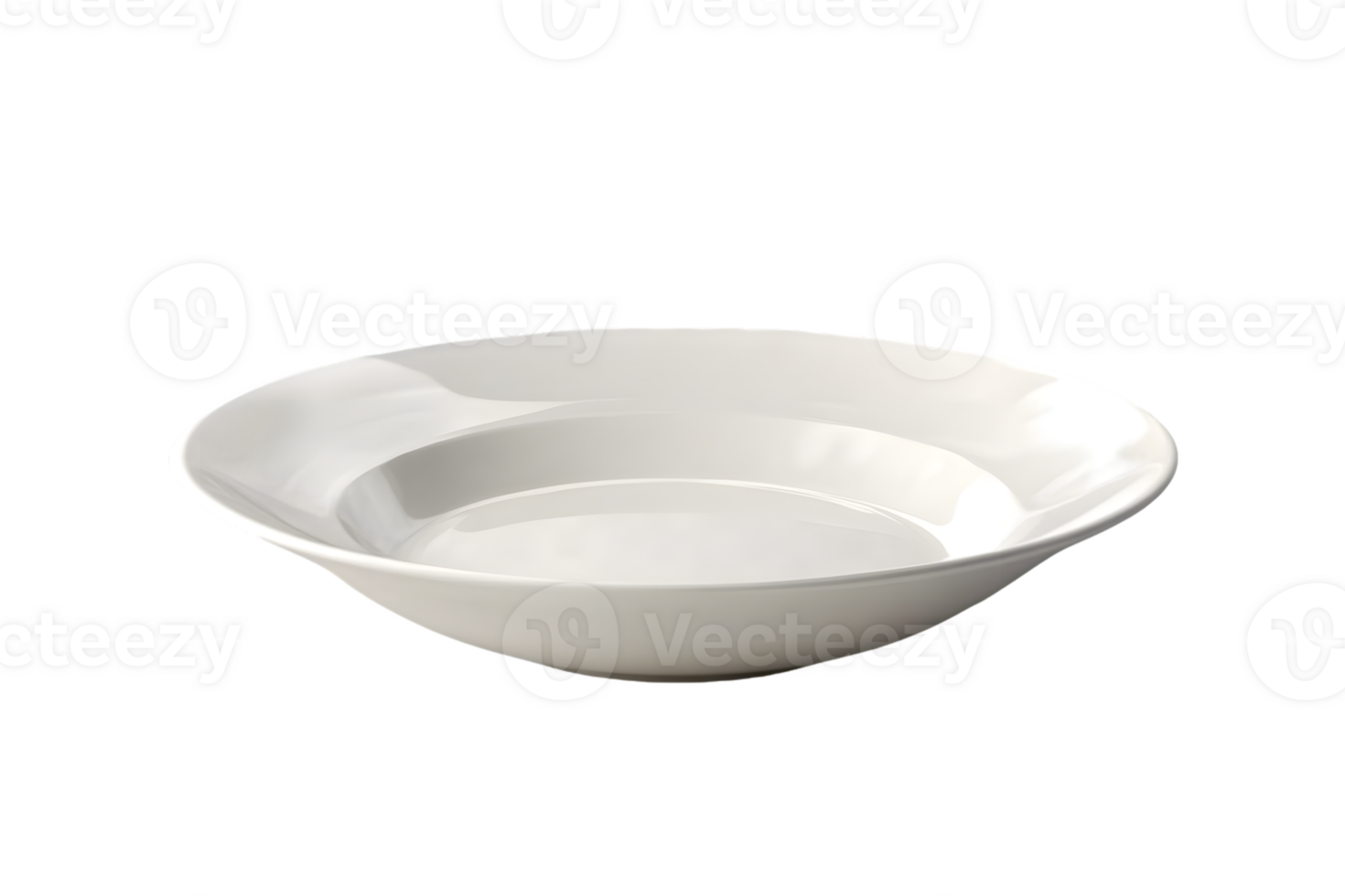 White Porcelain Shallow Bowl png