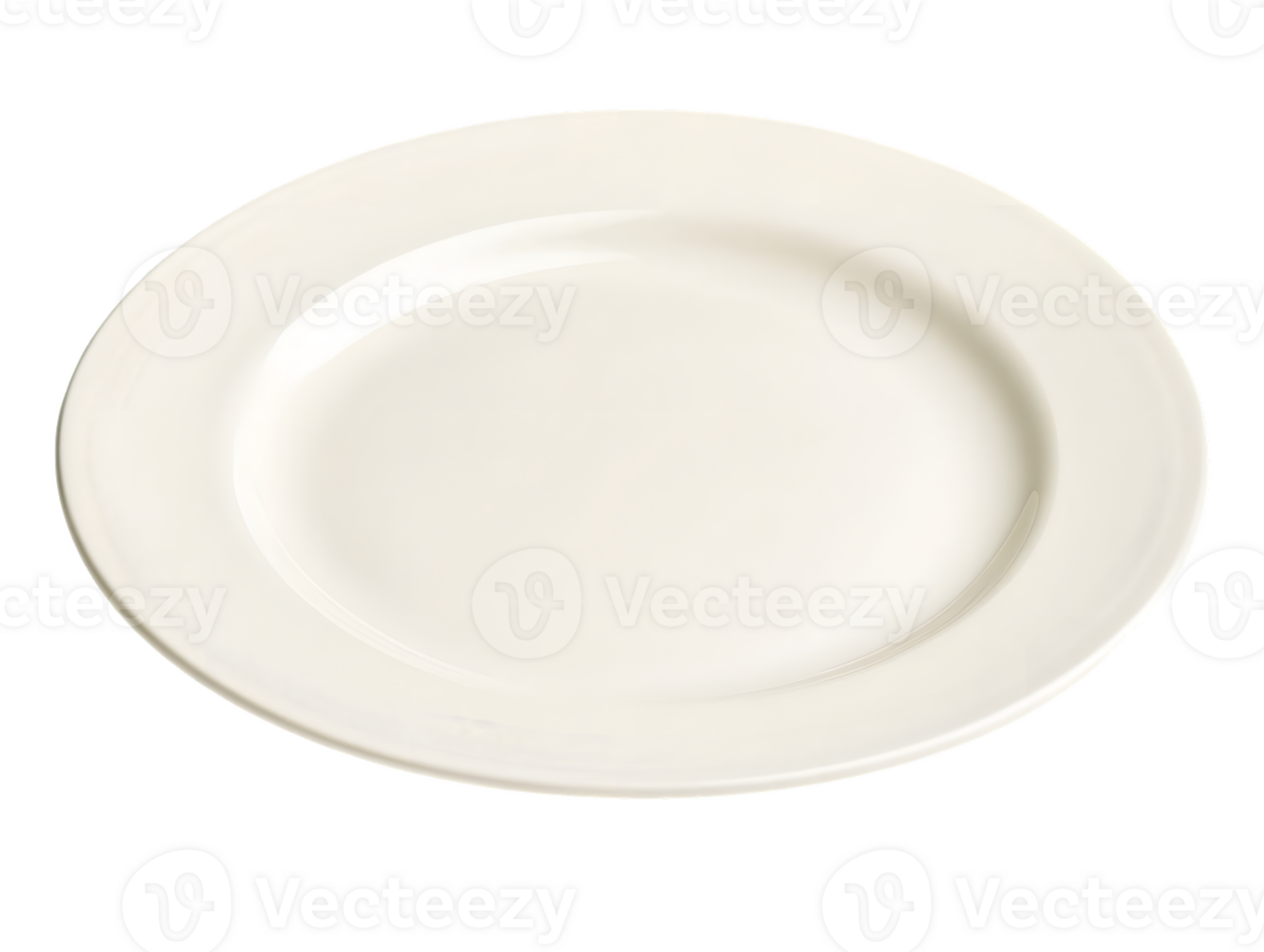 Off-White Ceramic Dinner Plate png