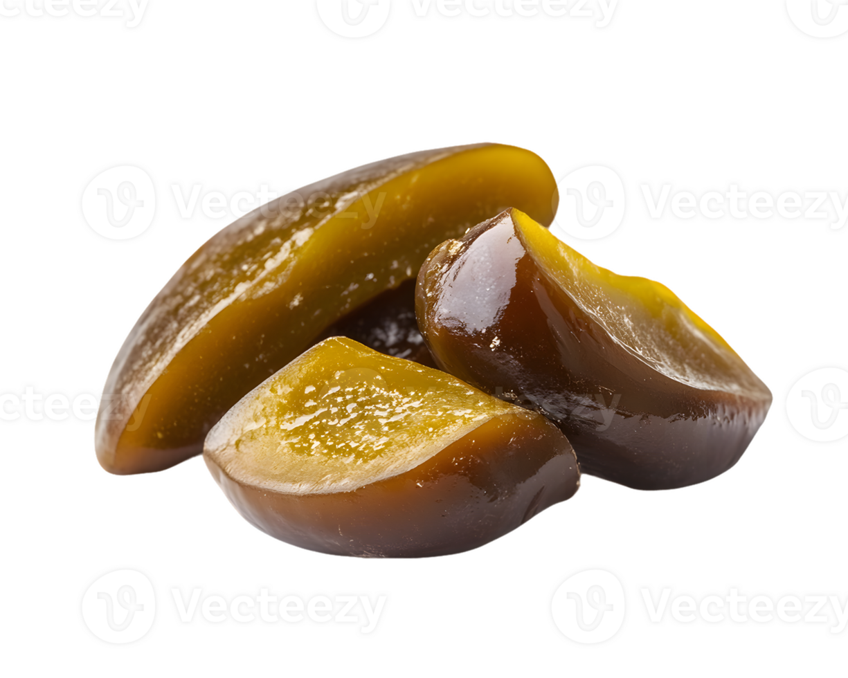 Three Pieces of Pickled Seaweed png