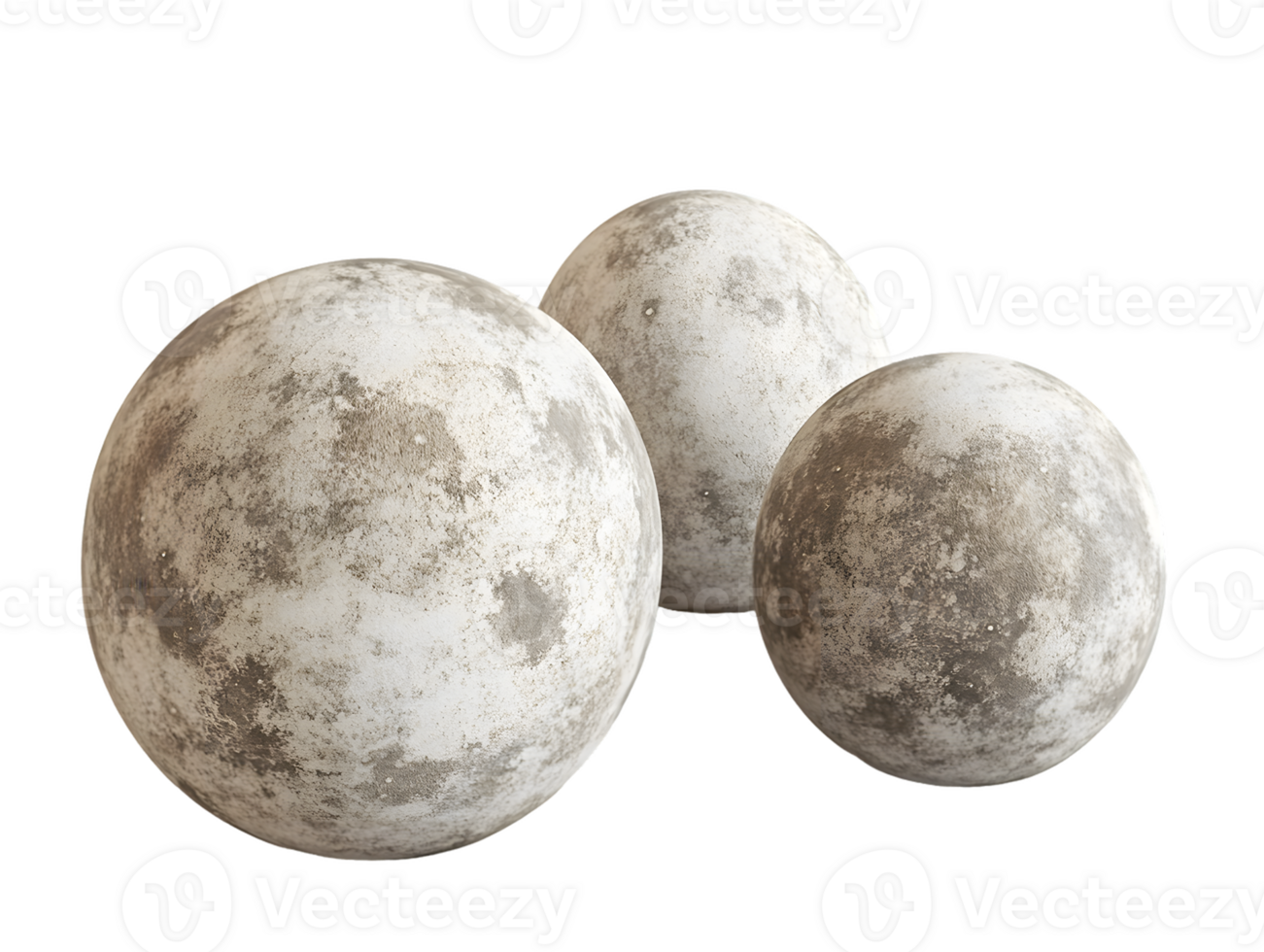 Three Moon-like Spheres png