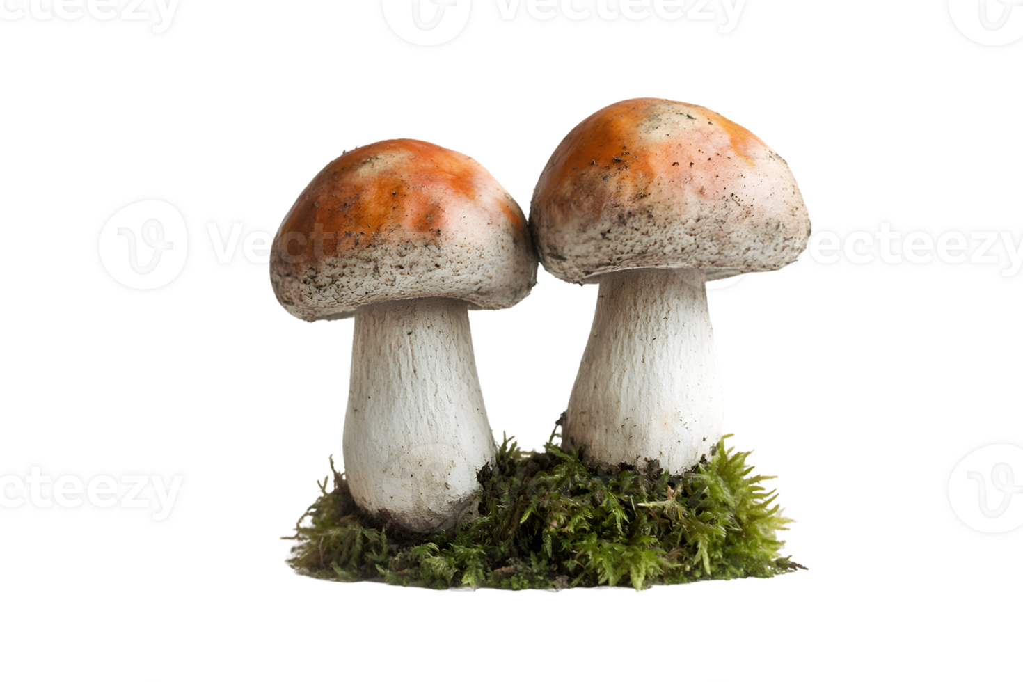 Two Mushrooms in Moss png