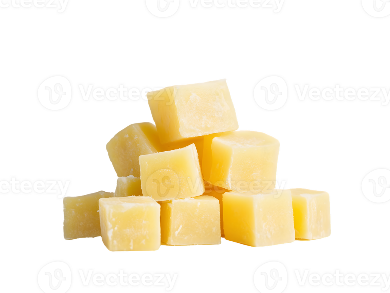 Pile of Pale Yellow Cubic Blocks png
