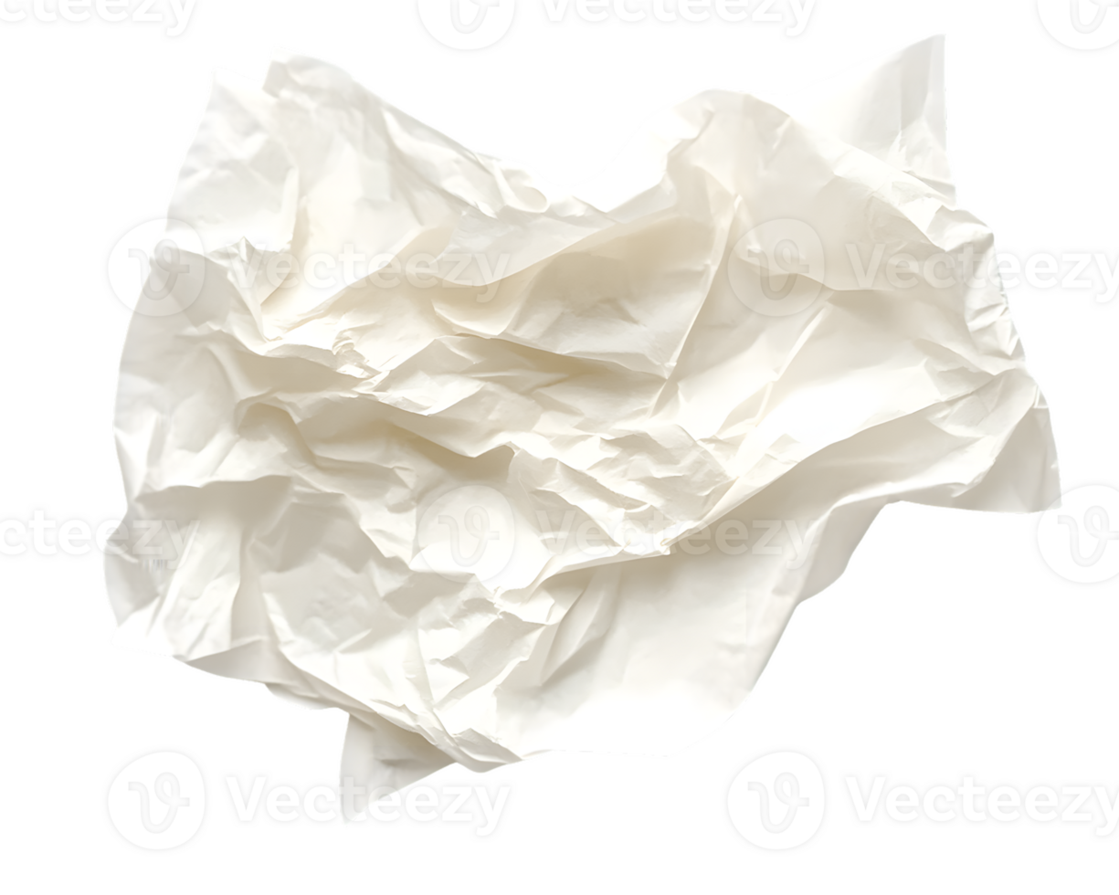 Crumpled Off-White Paper png