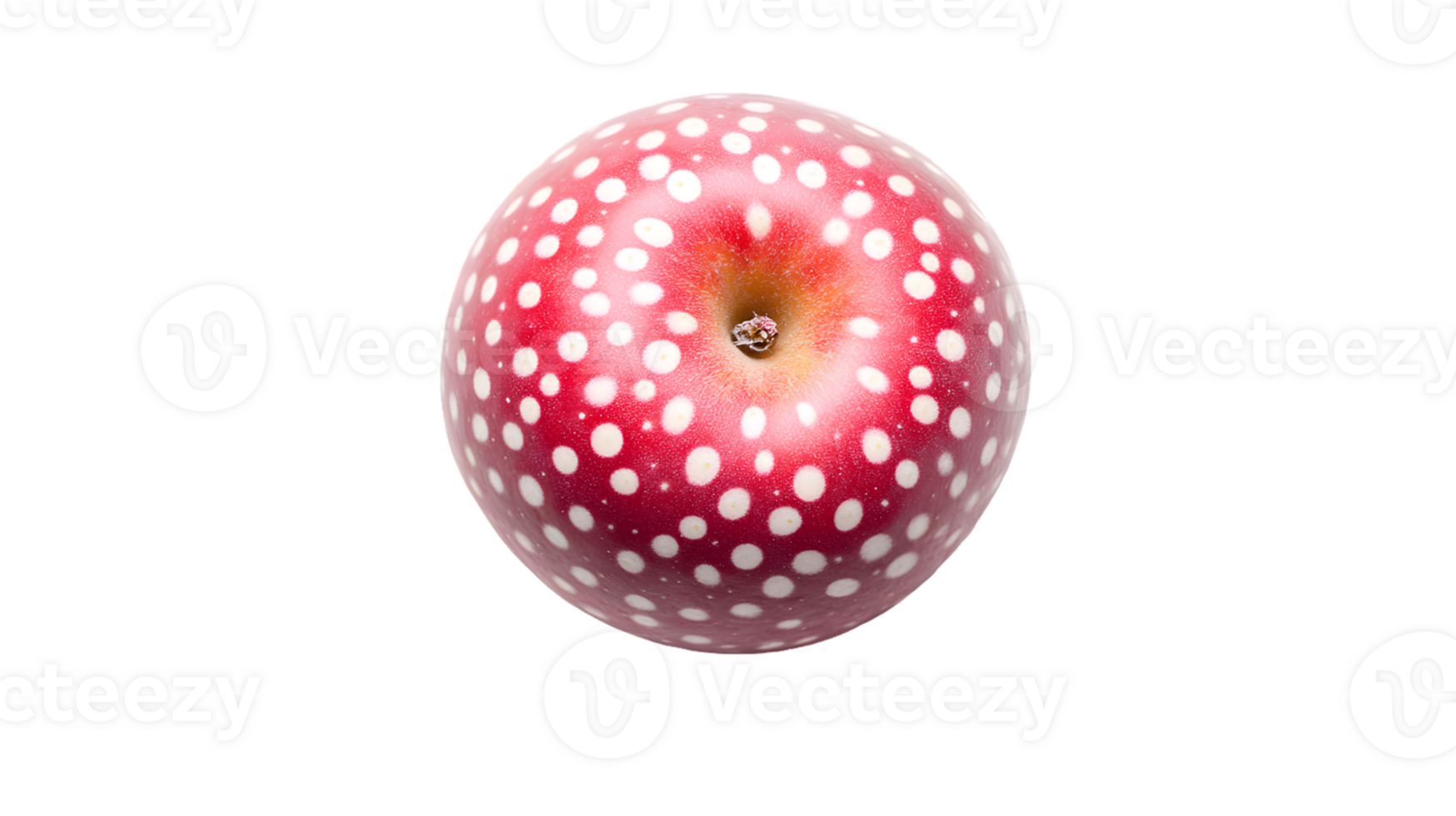 Red Apple with White Dots png