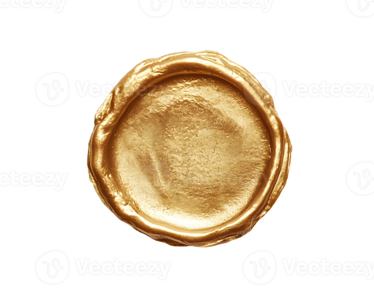 A Gold Wax Seal Impression png