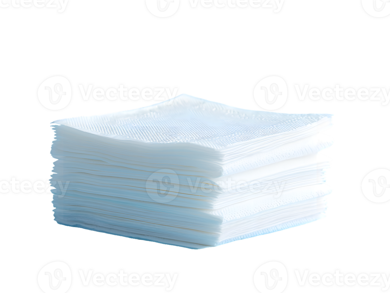 A stack of white napkins, typically used for dining or cleaning purposes. png
