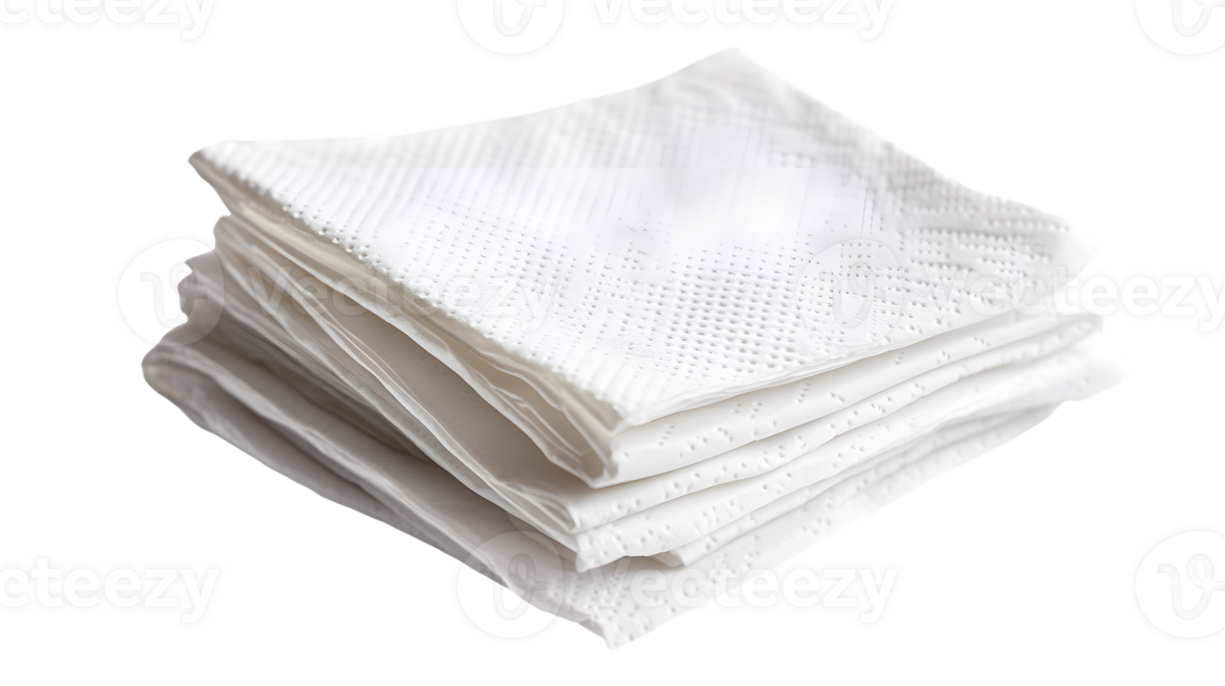 A stack of white paper napkins, commonly used for dining and cleaning purposes. png