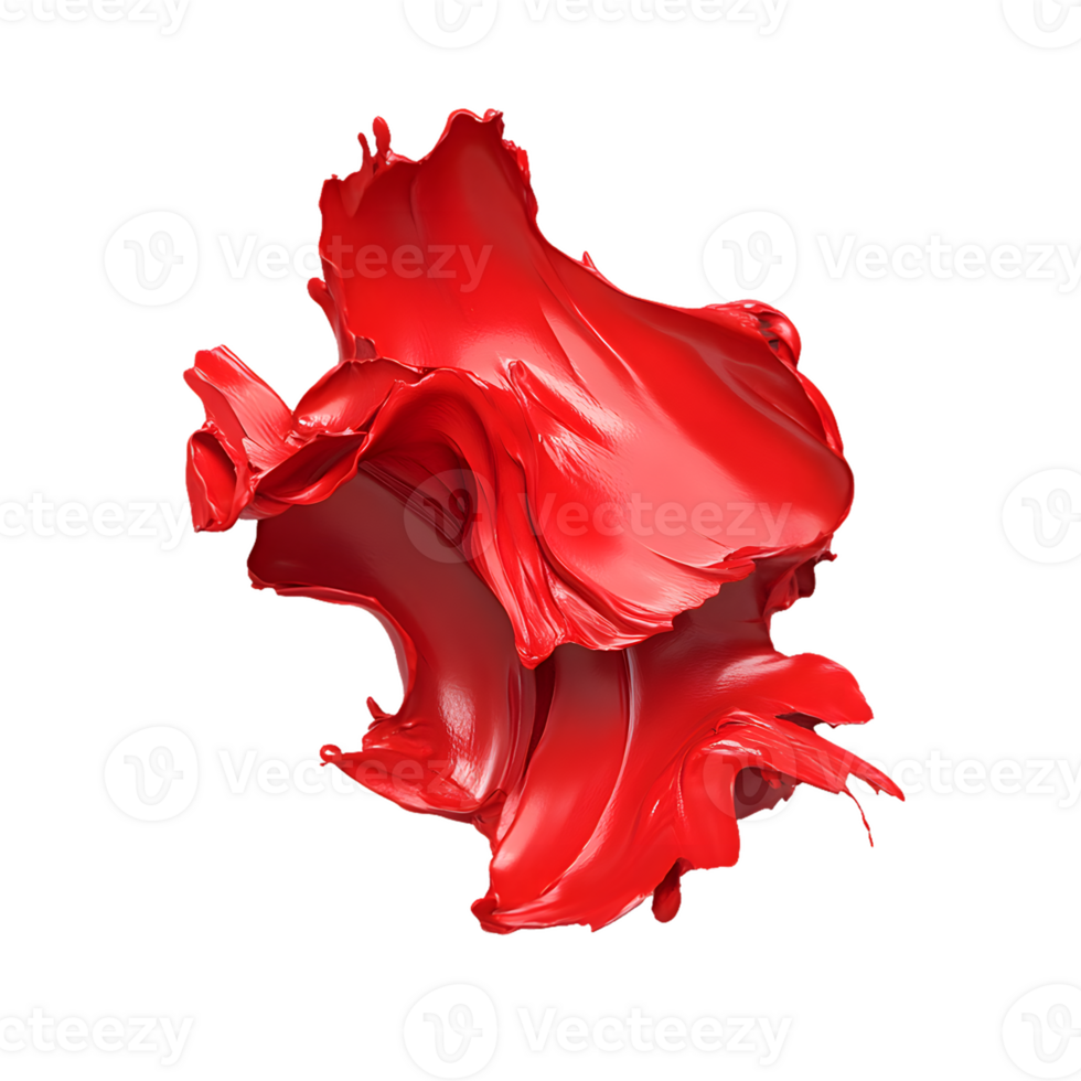Abstract Red Fluid Form png