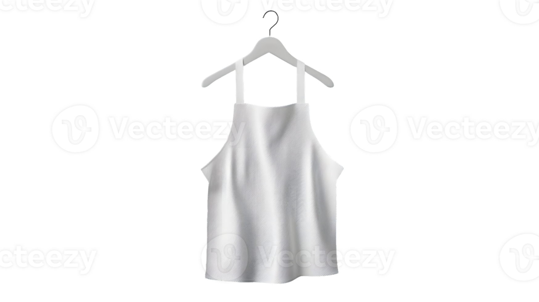 White Apron on Wooden Hanger png