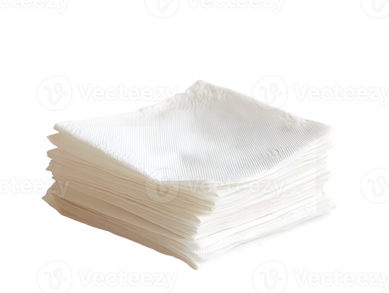 A neat stack of white napkins, commonly used for dining and cleanliness. png