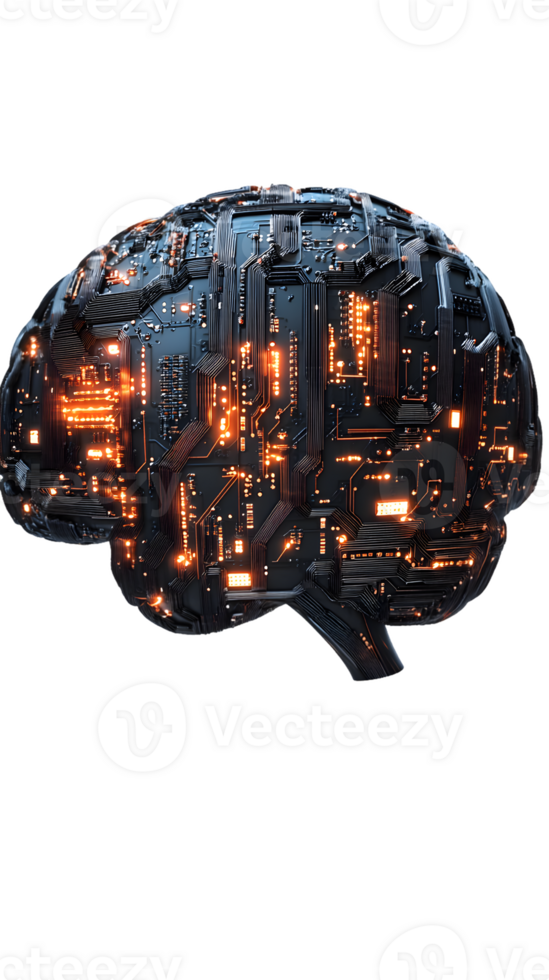 Circuit Board Brain png