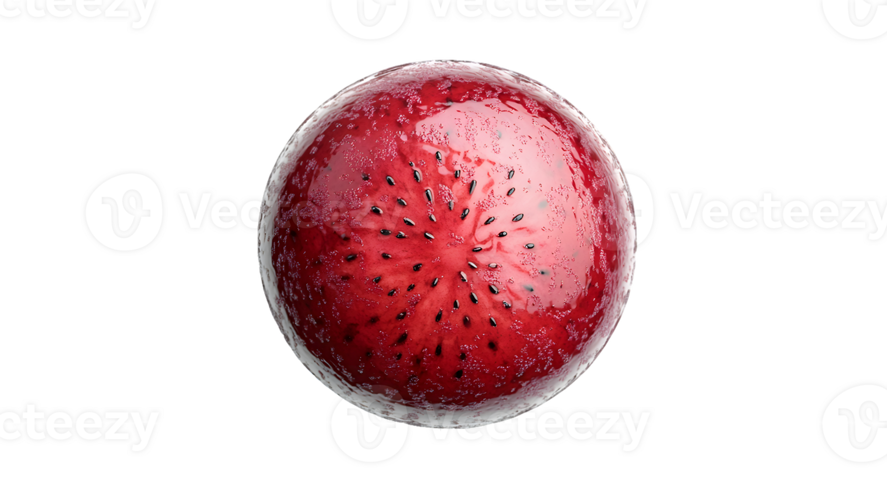 Cross-Section of Red Pitaya Presented as a Sphere png