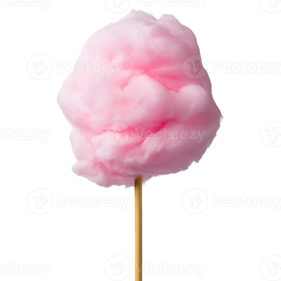 Single Pink Cotton on Stick png