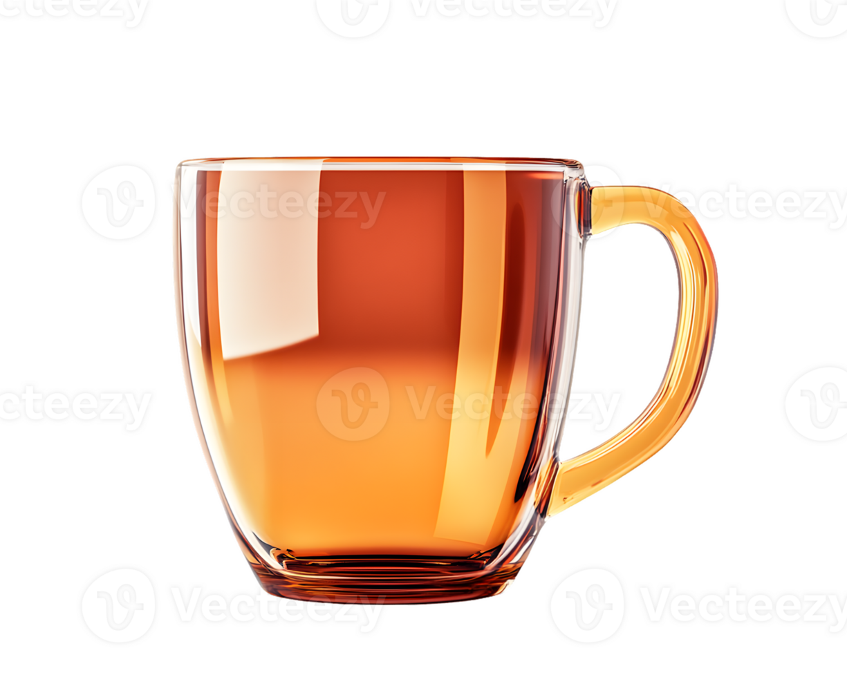 Double-Walled Glass Mug with Amber Liquid png