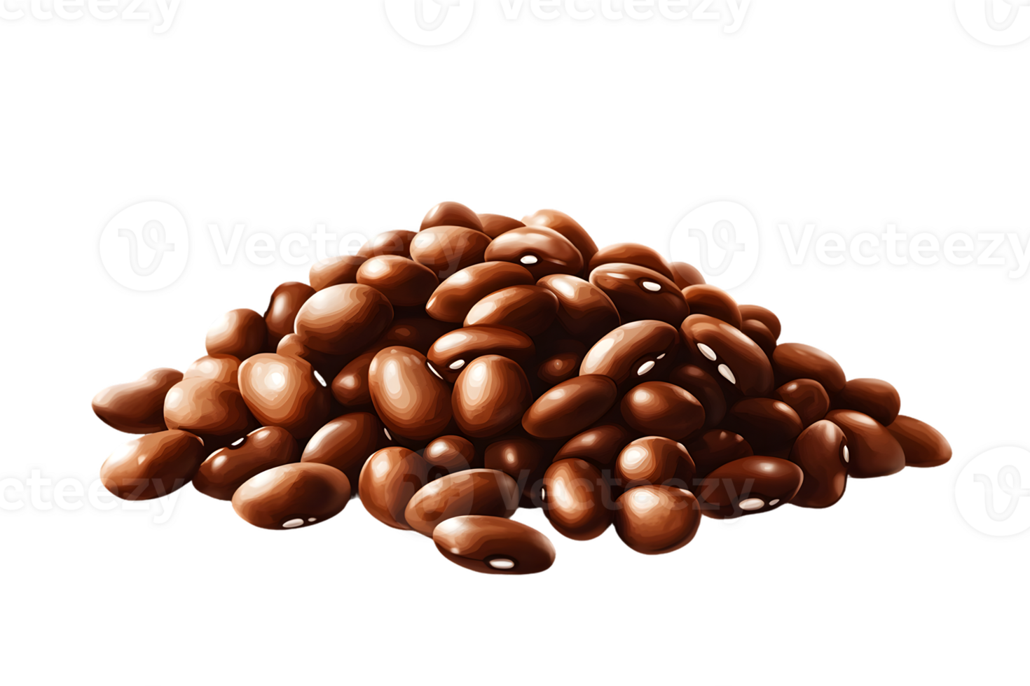 Digital Rendering of a Pile of Brown Beans png