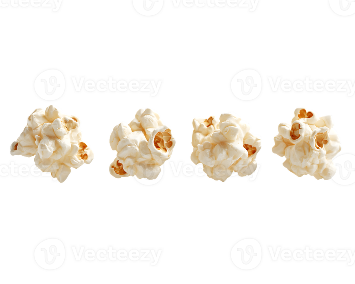 Four Clusters of Popcorn Kernels png