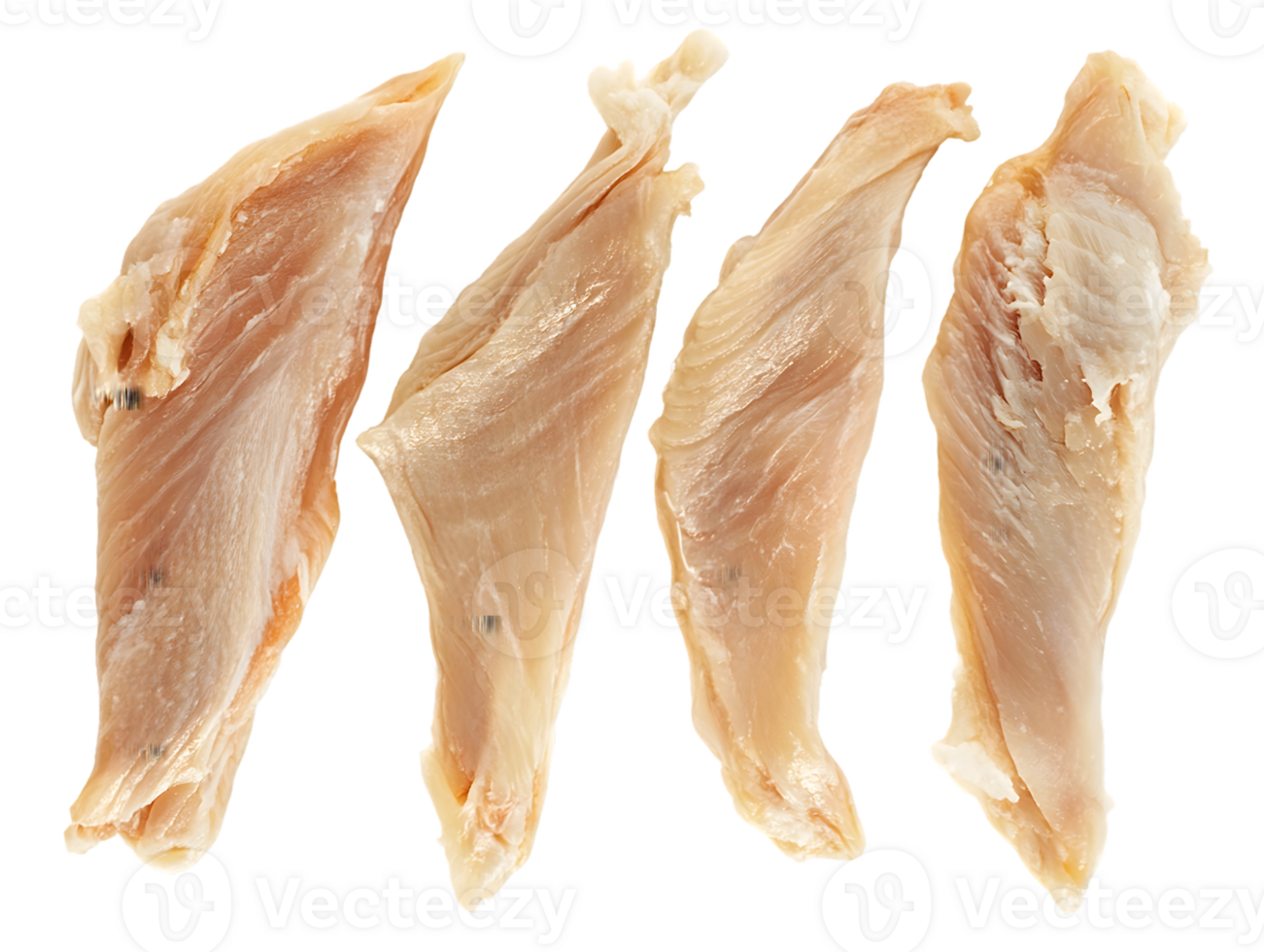 Four Raw Chicken Breast Fillets png