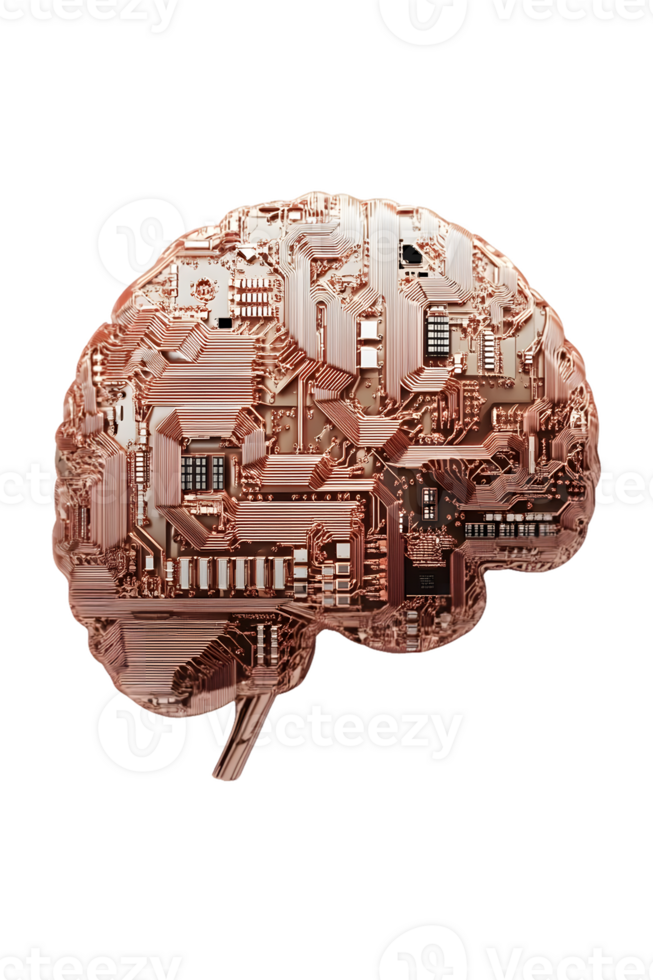 Brain-Shaped Circuit Board png
